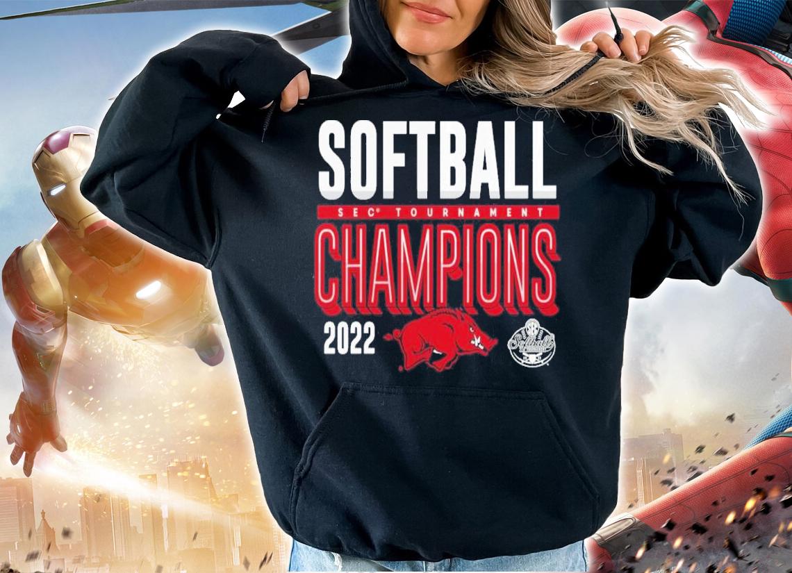 Arkansas Razorbacks Heathered Charcoal SEC Softball Conference Tournament Champions 2022 Shirt t-shirt