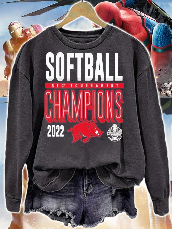 Arkansas Razorbacks Heathered Charcoal SEC Softball Conference Tournament Champions 2022 Shirt t-shirt
