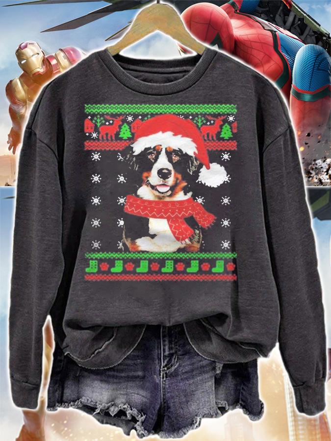 Bernese Mountain Dog Ugly Sweater Christmas Puppy Dog Lover Shirt t-shirt