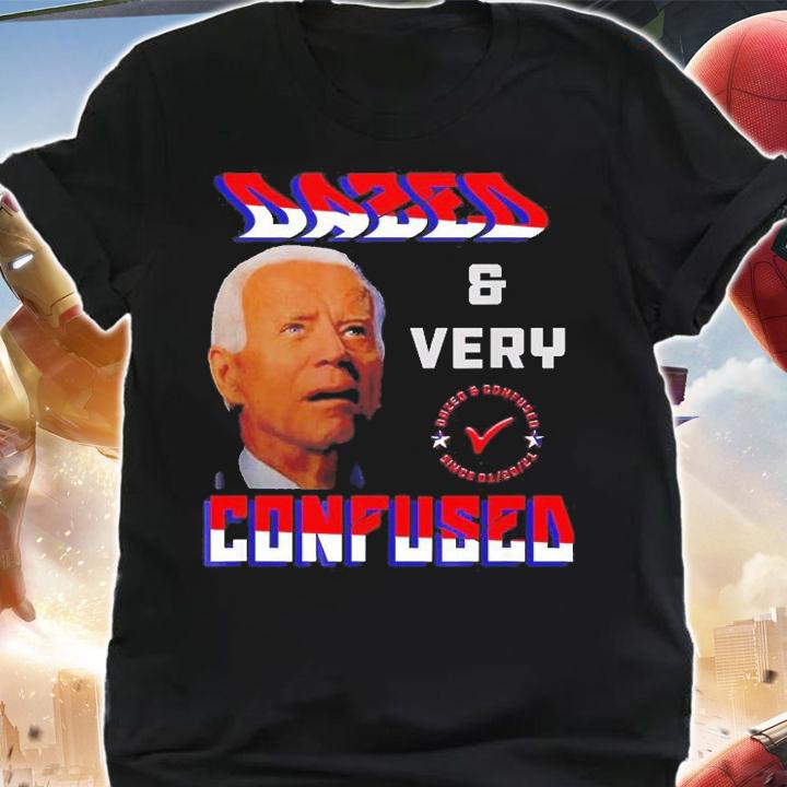 Biden Dazed And Very Confused Usa Flag Colors For Anti Biden T-Shirt t-shirt shirt