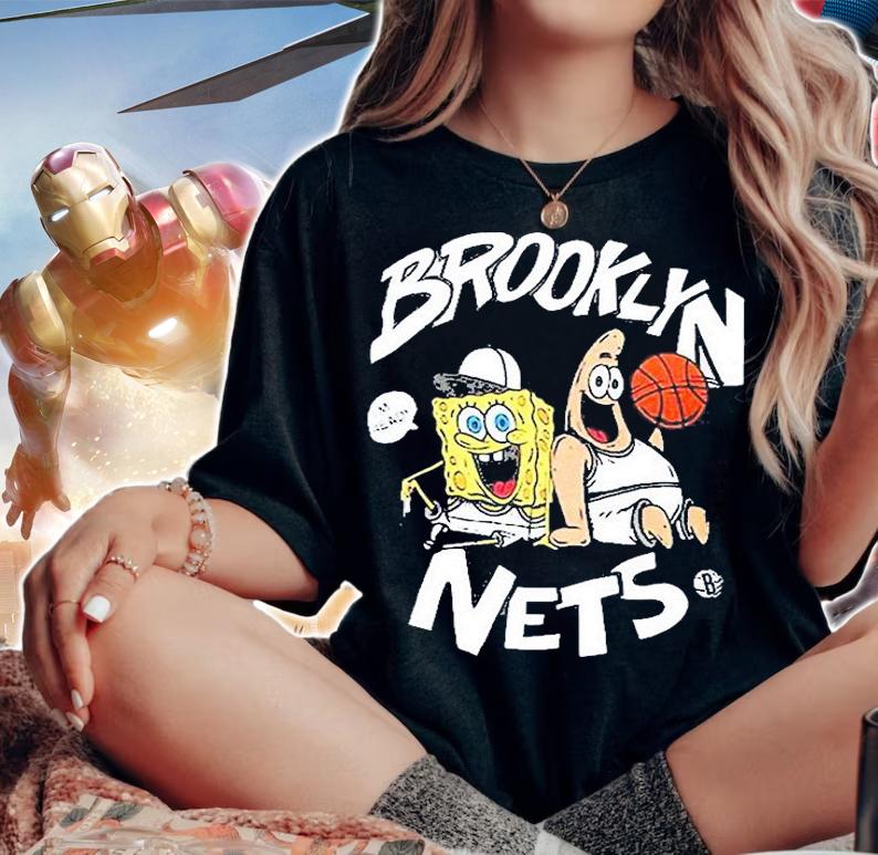 Brooklyn Nets Homage Nba X Spongebob Collab T-Shirt t-shirt