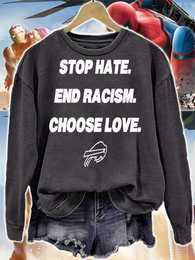 Buffalo Bills Stop Hate End Racism Choose Love T-Shirt t-shirt