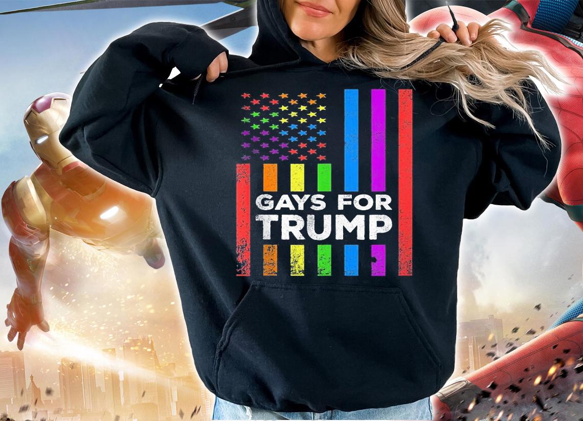 Gay For Trump USA Flag T-shirt t-shirt