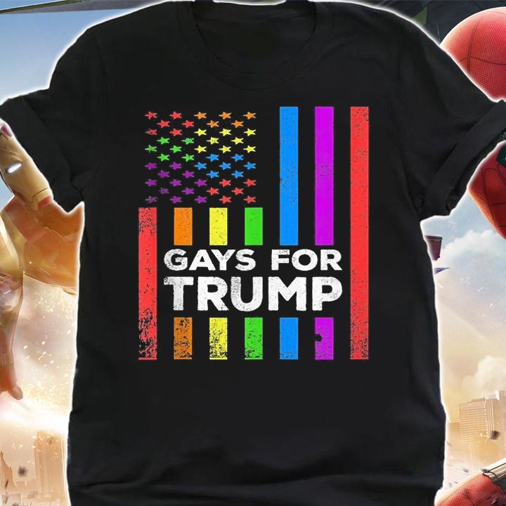 Gay For Trump USA Flag T-shirt t-shirt