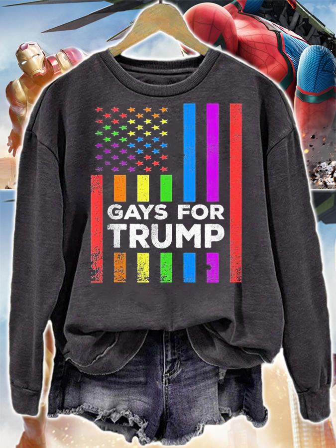 Gay For Trump USA Flag T-shirt t-shirt