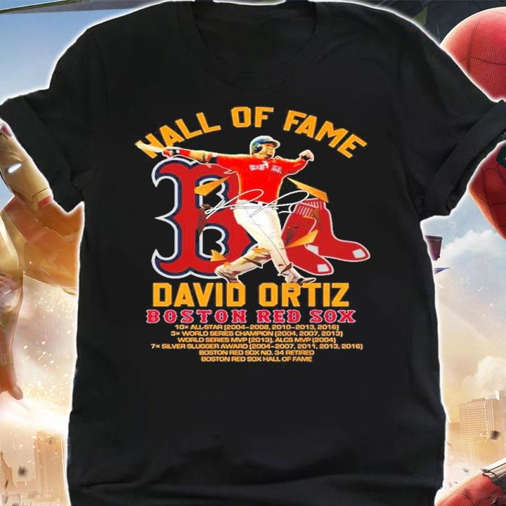 Hall Of Fame David Ortiz Boston Red Sox Signatures Shirt t-shirt shirt