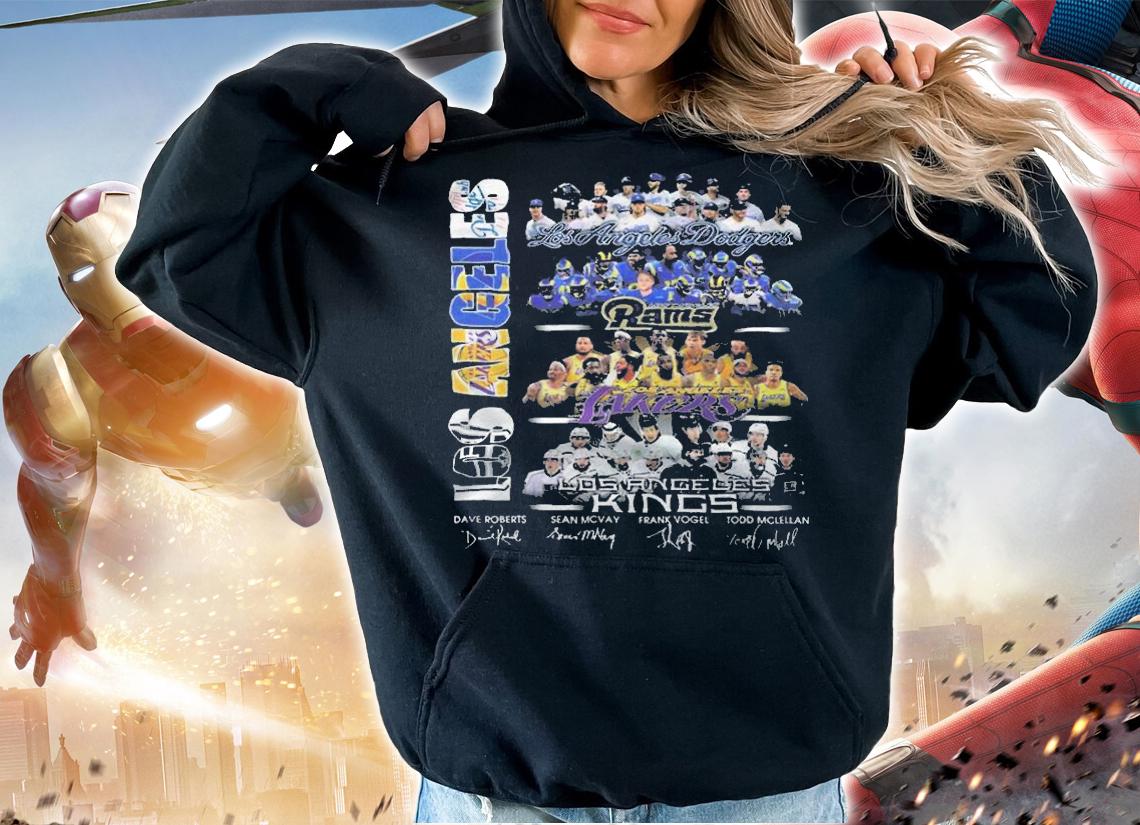 Los Angeles Dodgers Rams Lakers Kings signatures shirt t-shirt