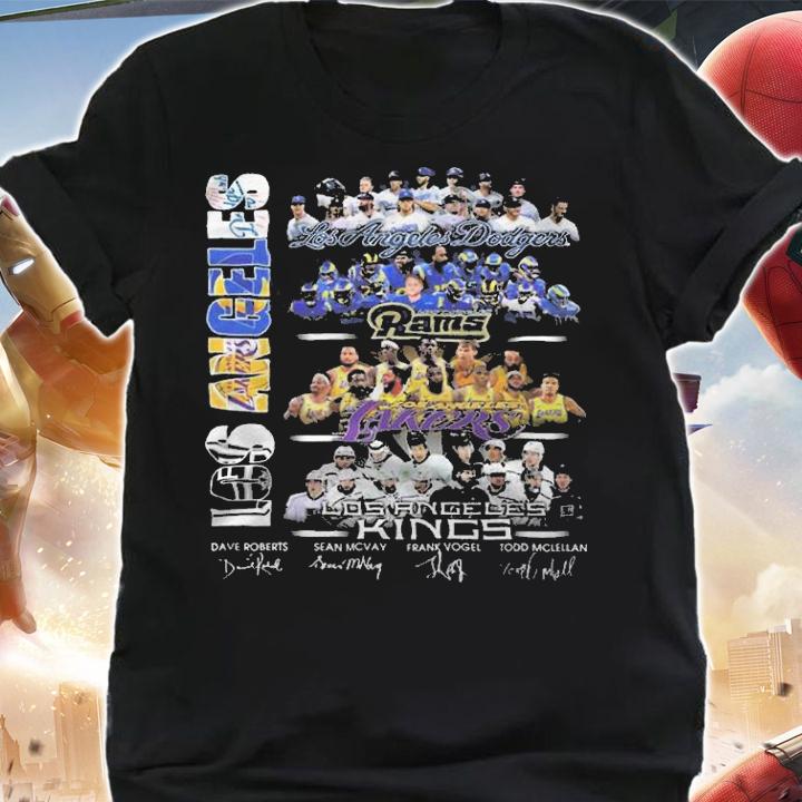 Los Angeles Dodgers Rams Lakers Kings signatures shirt t-shirt
