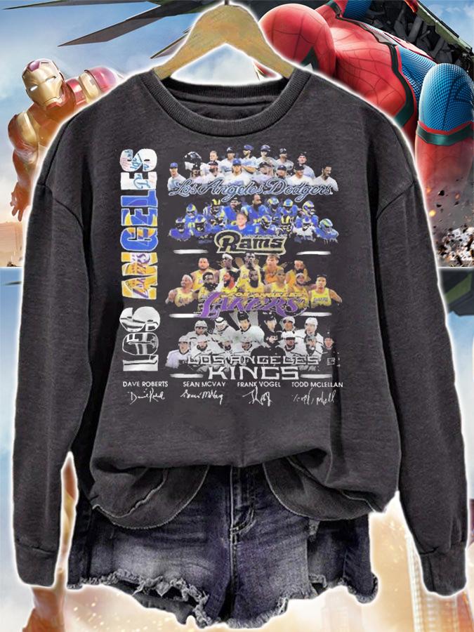 Los Angeles Dodgers Rams Lakers Kings signatures shirt t-shirt