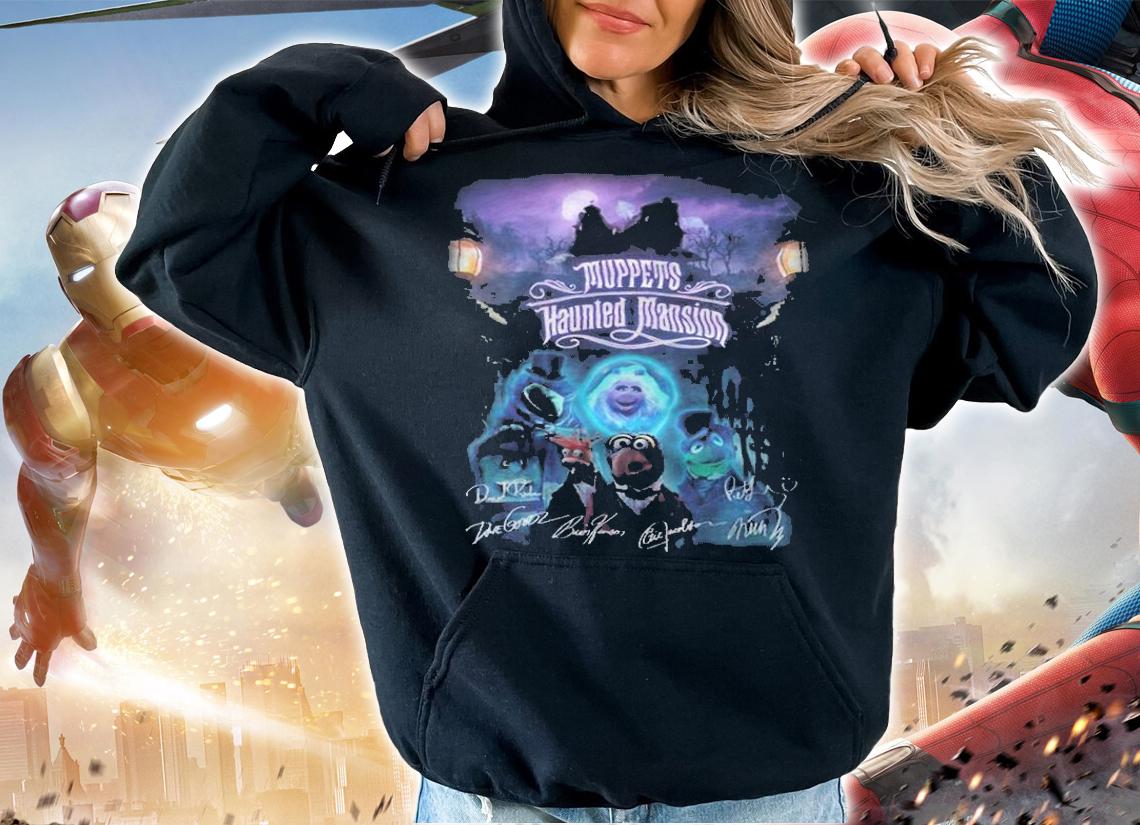 Muppets Haunted Mansion signatures shirt t-shirt