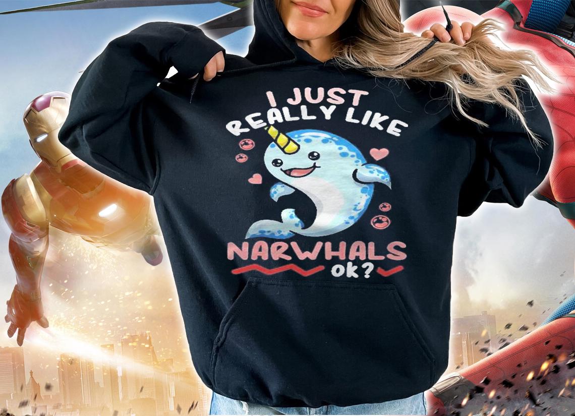 Kids I Just Really Like Narwhal Cute Shirt t-shirt hoodie
