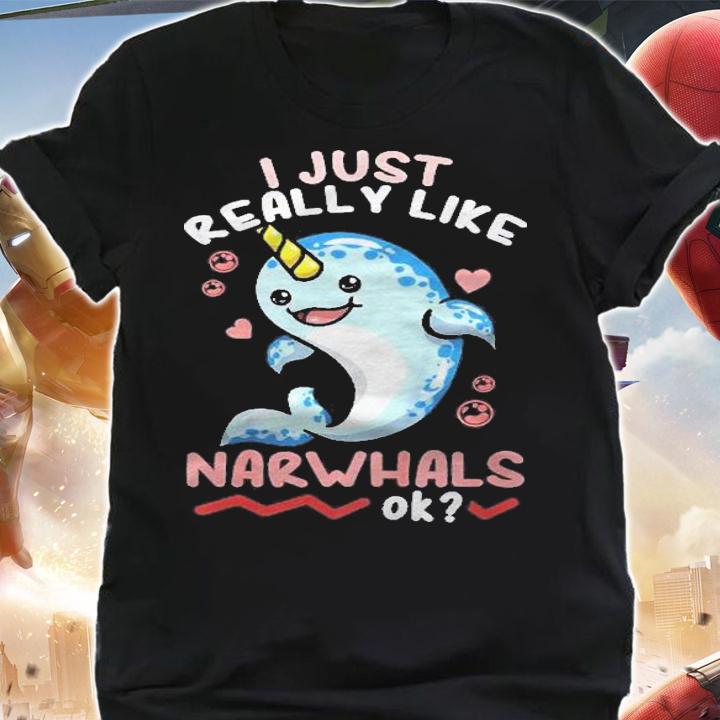 Kids I Just Really Like Narwhal Cute Shirt t-shirt shirt