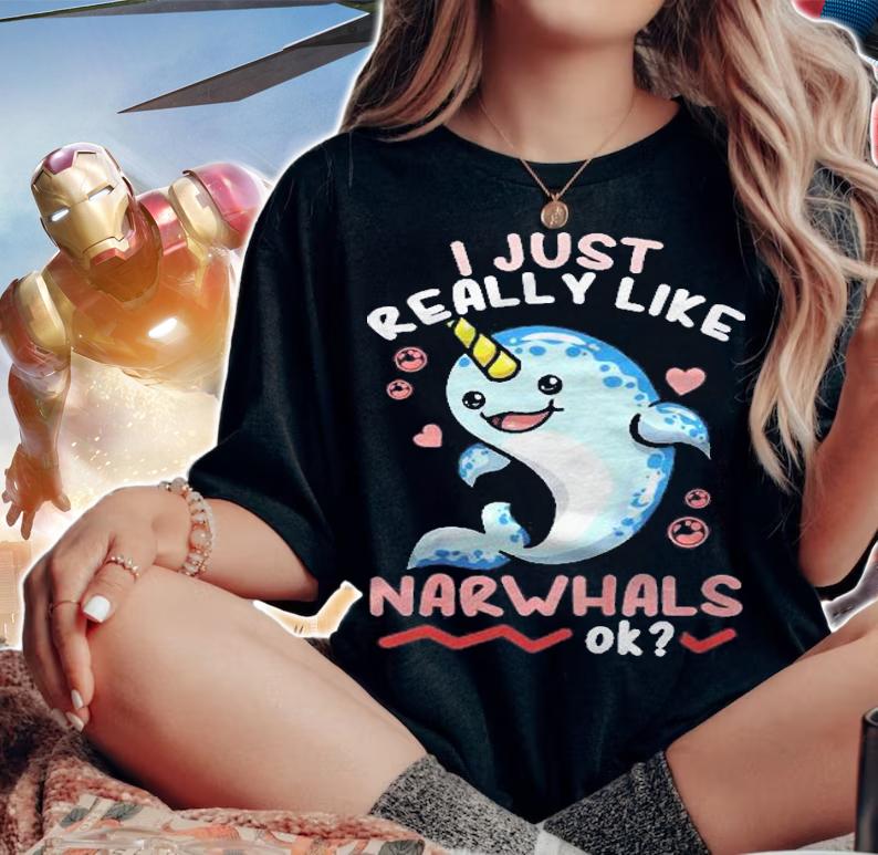 Kids I Just Really Like Narwhal Cute Shirt t-shirt woman shirt