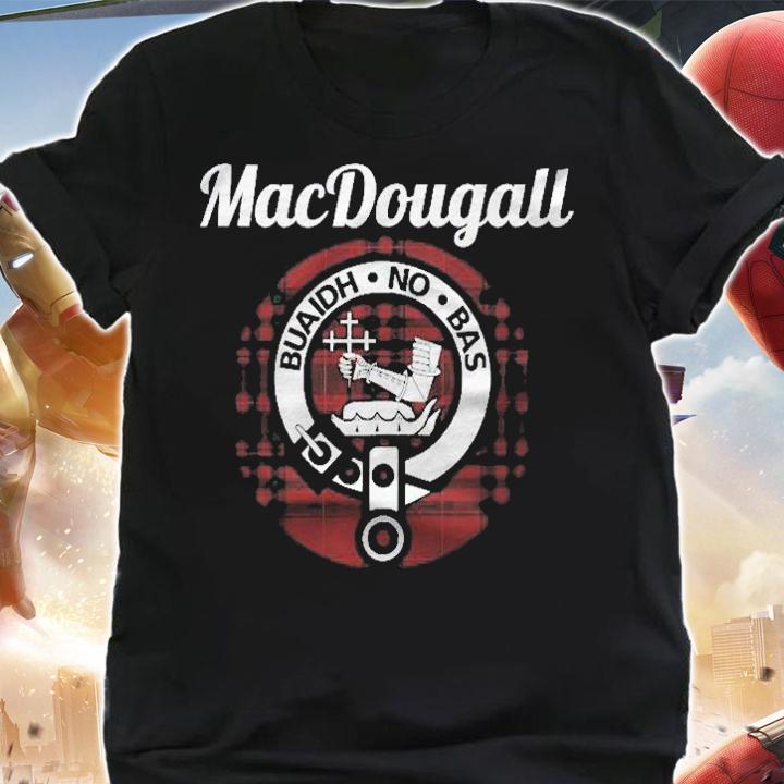 Macdougall Clan Scottish Name Coat Of Arms Tartan Shirt t-shirt