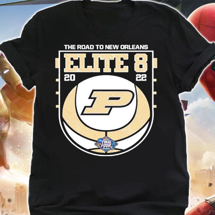 Purdue Boilermakers NCAA Men's Basketball Elite Eight The Road To New Orleans 2022 Shirt t-shirt shirt