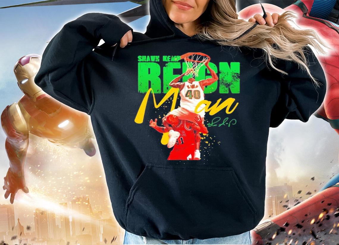 Shawn Kemp Seattle Supersonics Basketball Signatures Shirt t-shirt hoodie