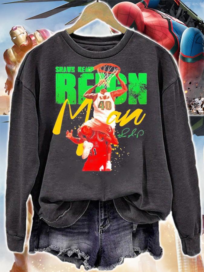Shawn Kemp Seattle Supersonics Basketball Signatures Shirt t-shirt sweatshirt