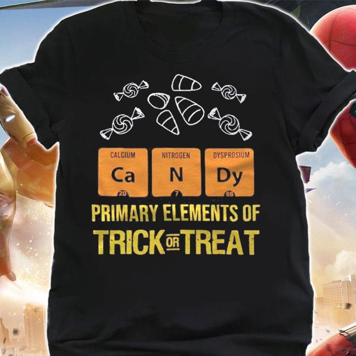 Trick Or Treat Primary Elements Periodic Table Candy t-shirt shirt