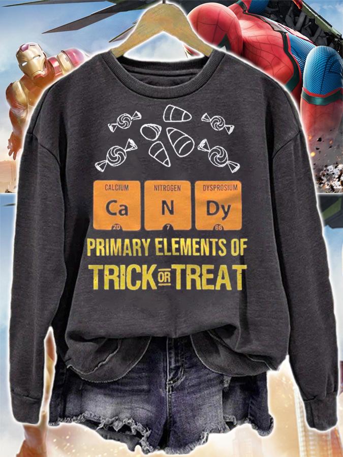 Trick Or Treat Primary Elements Periodic Table Candy t-shirt sweatshirt