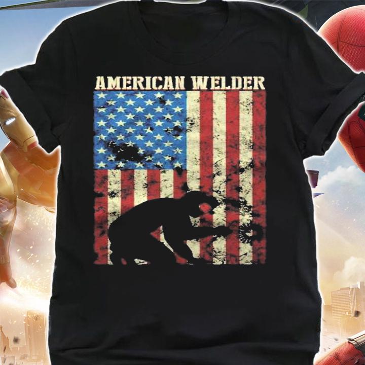 Welding Patriotic Distressed Usa American Flag Gift Welder Shirt t-shirt shirt