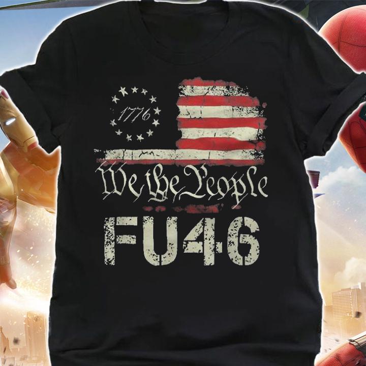 FU 46 Vintage 1776 American Flag Funny Biden Patriots FU46 T-Shirt t-shirt
