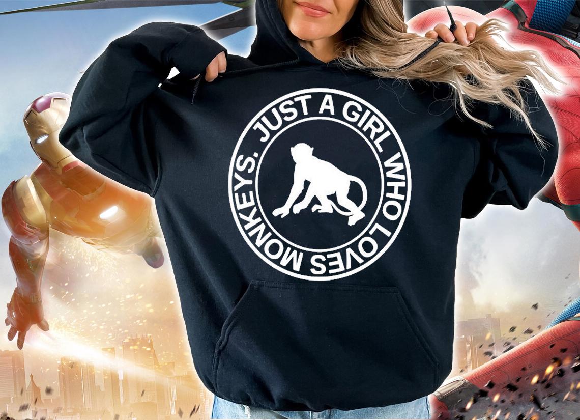 Just A Girl Who Loves Monkeys Primate Baboon T-Shirt t-shirt hoodie