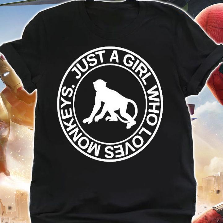 Just A Girl Who Loves Monkeys Primate Baboon T-Shirt t-shirt shirt