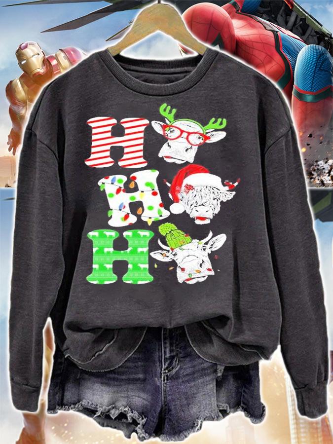 Cow Ho Ho Ho Christmas T-Shirt t-shirt