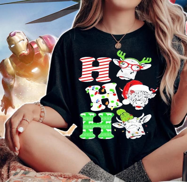 Cow Ho Ho Ho Christmas T-Shirt t-shirt