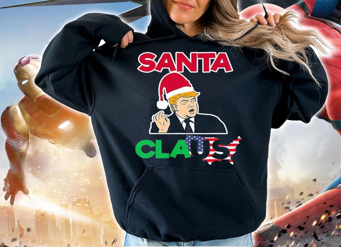 Donald Trump Santa Claus US America Christmas Design T-Shirt t-shirt