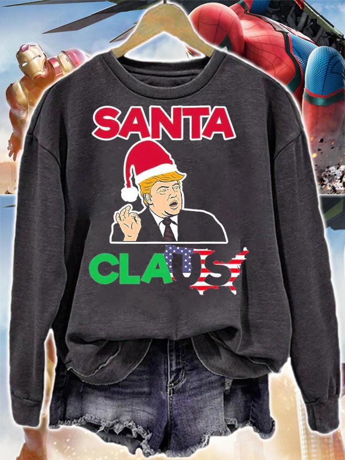 Donald Trump Santa Claus US America Christmas Design T-Shirt t-shirt