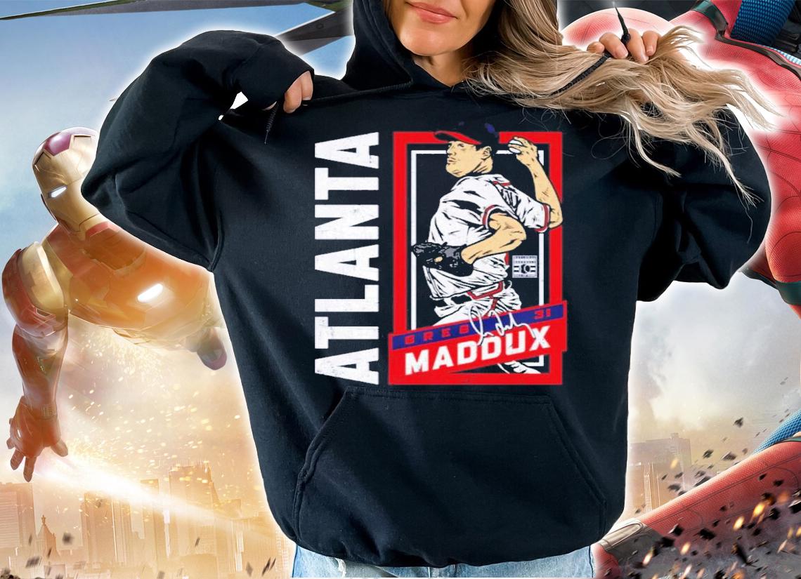 Greg Maddux Atlanta Sports Card Baseball Signatures Shirt t-shirt hoodie