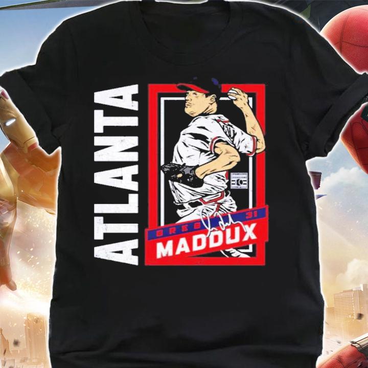 Greg Maddux Atlanta Sports Card Baseball Signatures Shirt t-shirt shirt
