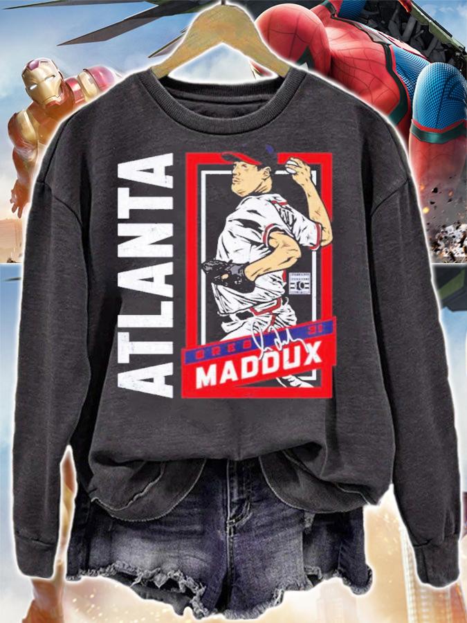 Greg Maddux Atlanta Sports Card Baseball Signatures Shirt t-shirt sweatshirt