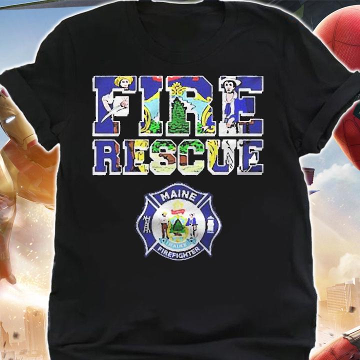 Maine Fire Rescue Department Firefighters Firemen Shirt t-shirt shirt
