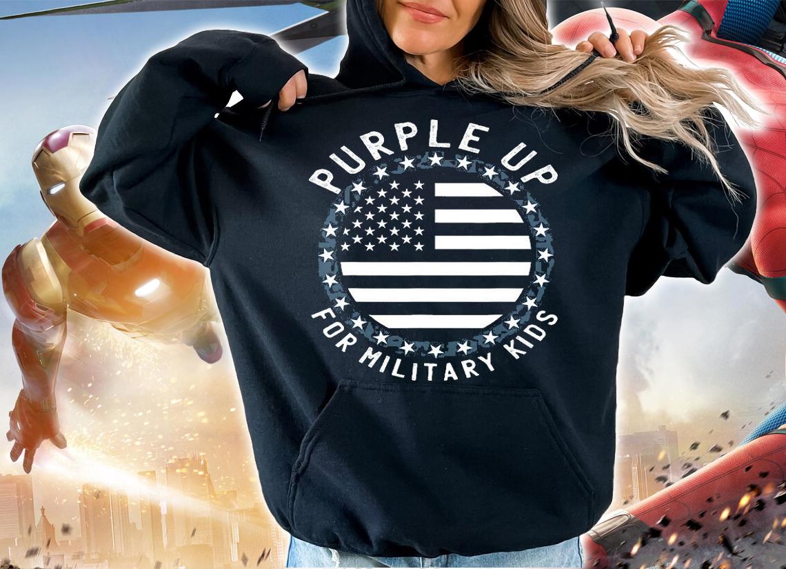 Purple Up For Military Kids Shirt Purple Month Vintage US T-Shirt t-shirt hoodie