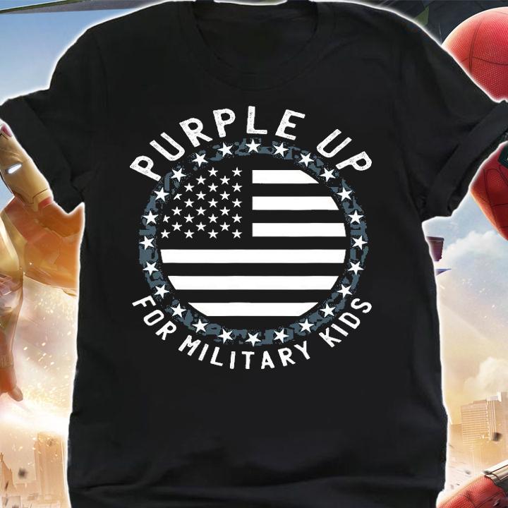 Purple Up For Military Kids Shirt Purple Month Vintage US T-Shirt t-shirt shirt