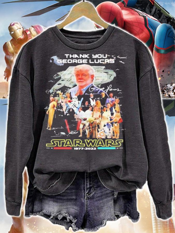Thank You George Lucas 45 Star Wars 1977-2022 Signatures Shirt t-shirt