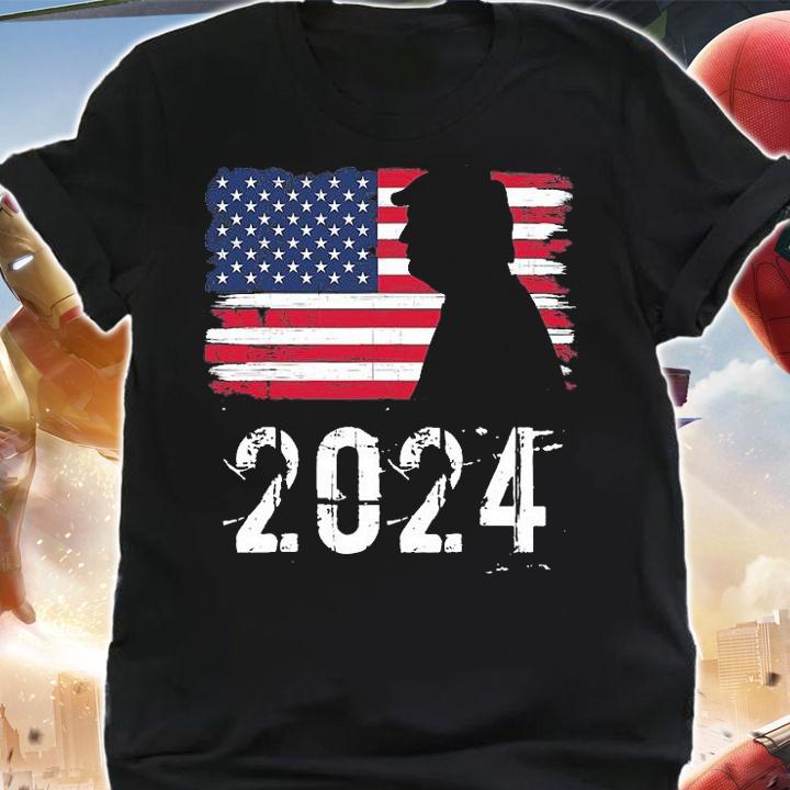 Trump 2024 Vintage American Flag Graphic Distressed Style T-Shirt t-shirt shirt