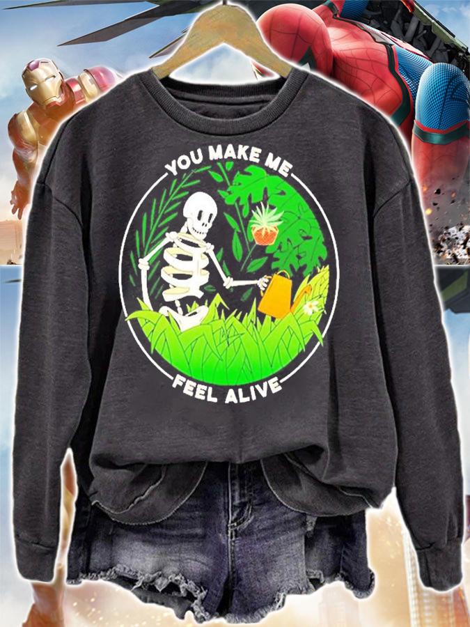 You Make Me Feel Gardener Plant Lady Whisperer T-Shirt t-shirt sweatshirt