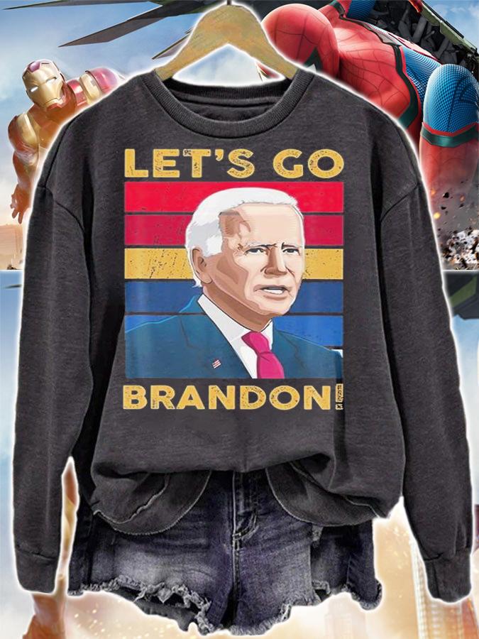 Let's Go Brandon Let's Go Brandon Funny Poster Biden Vintage Impeach Biden T-Shirt t-shirt sweatshirt