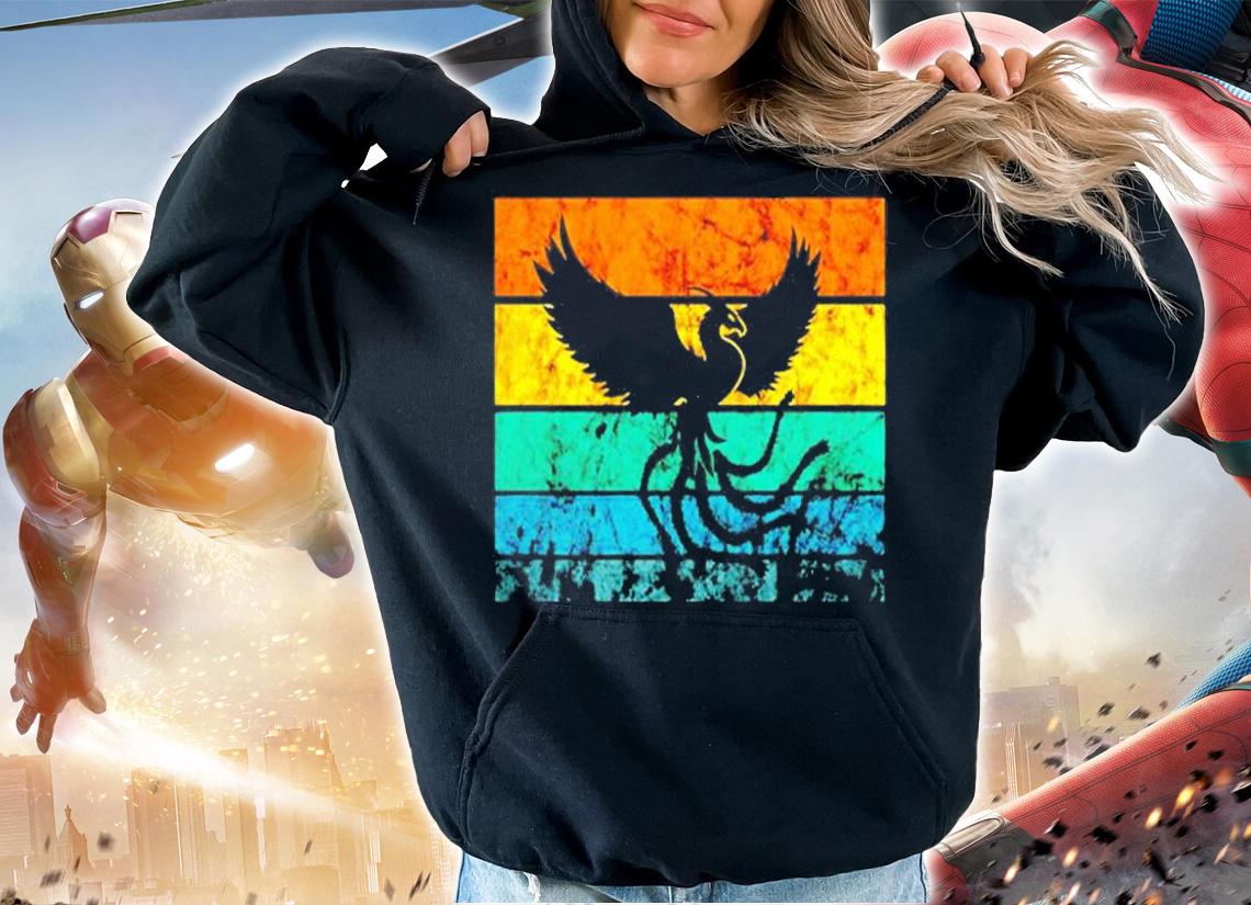 Phoenix Mythical Ashes Rejuvenation Retro Vintage Sunset T-Shirt t-shirt hoodie