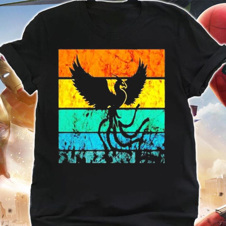 Phoenix Mythical Ashes Rejuvenation Retro Vintage Sunset T-Shirt t-shirt shirt