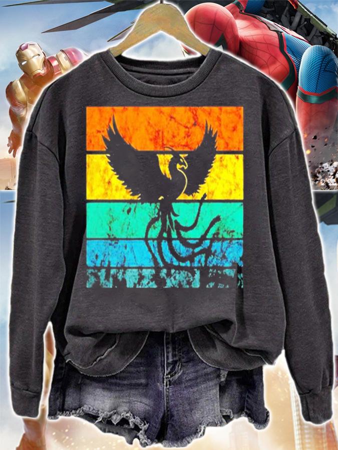 Phoenix Mythical Ashes Rejuvenation Retro Vintage Sunset T-Shirt t-shirt sweatshirt