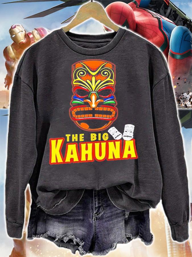 The Big Kahuna Hawaiian Tiki Mask Luau Vacation T-Shirt t-shirt sweatshirt