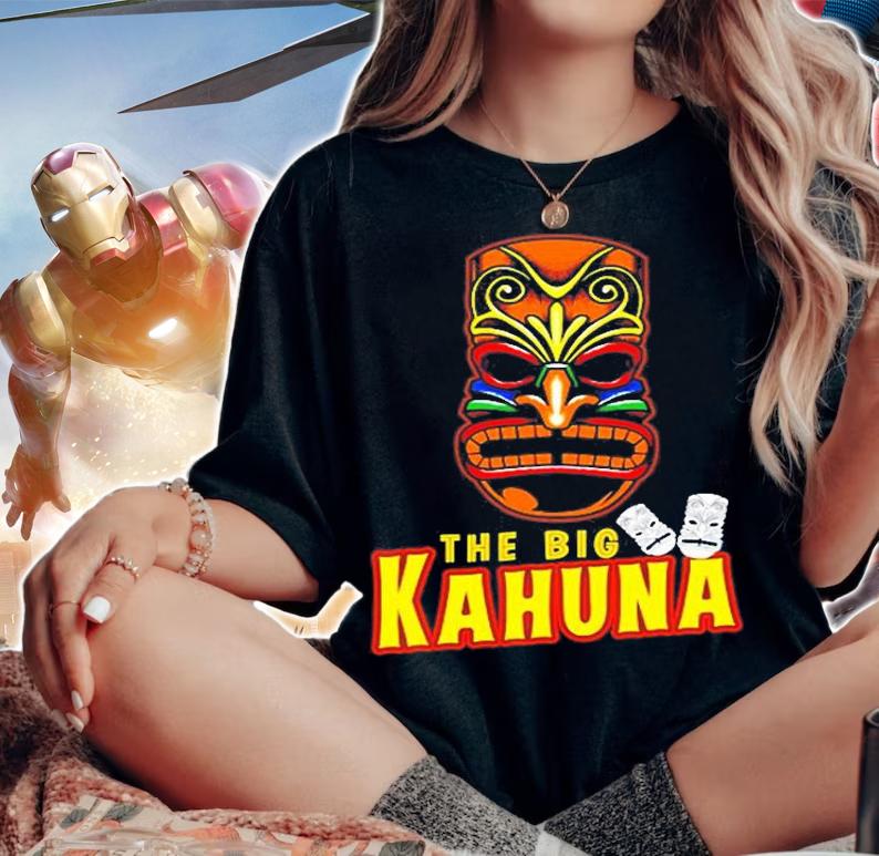 The Big Kahuna Hawaiian Tiki Mask Luau Vacation T-Shirt t-shirt woman shirt