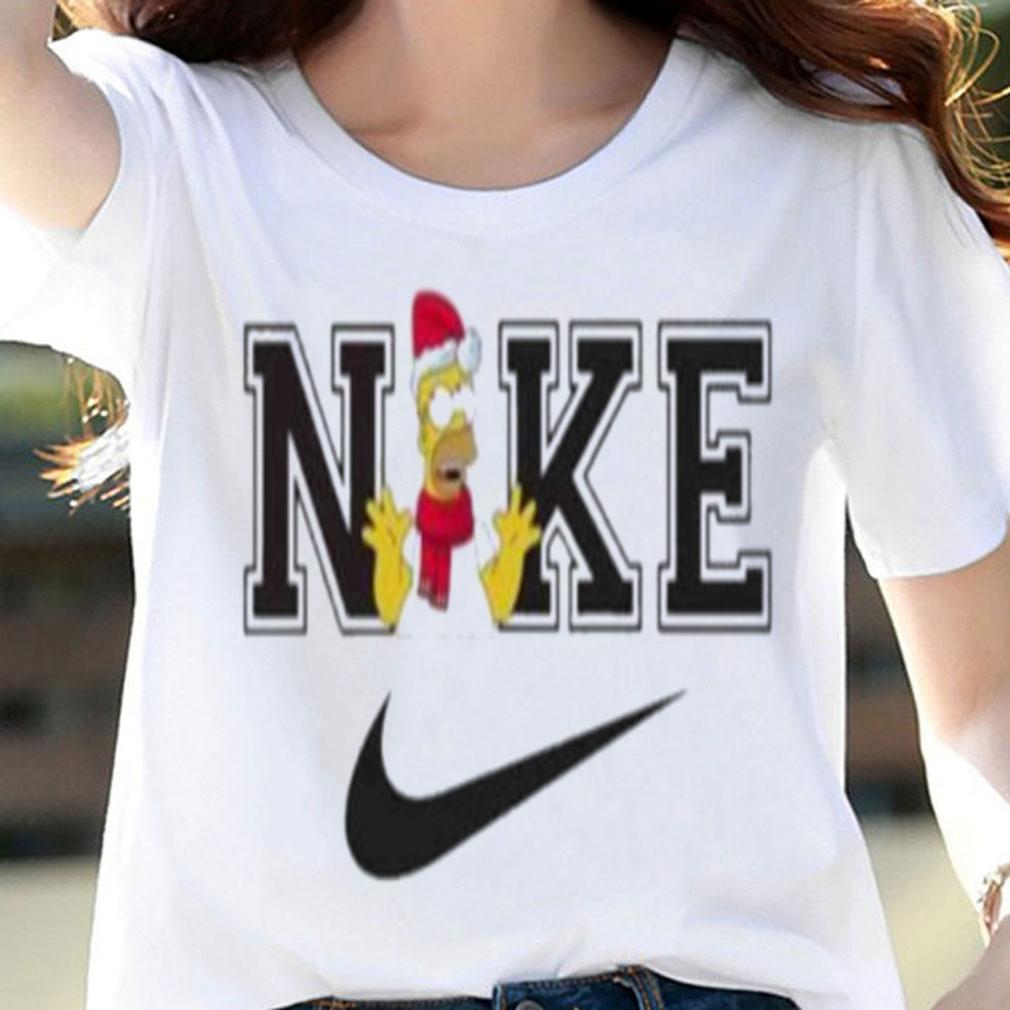 Homer Simpson Nike The Simpsons Christmas t-shirt woman shirt