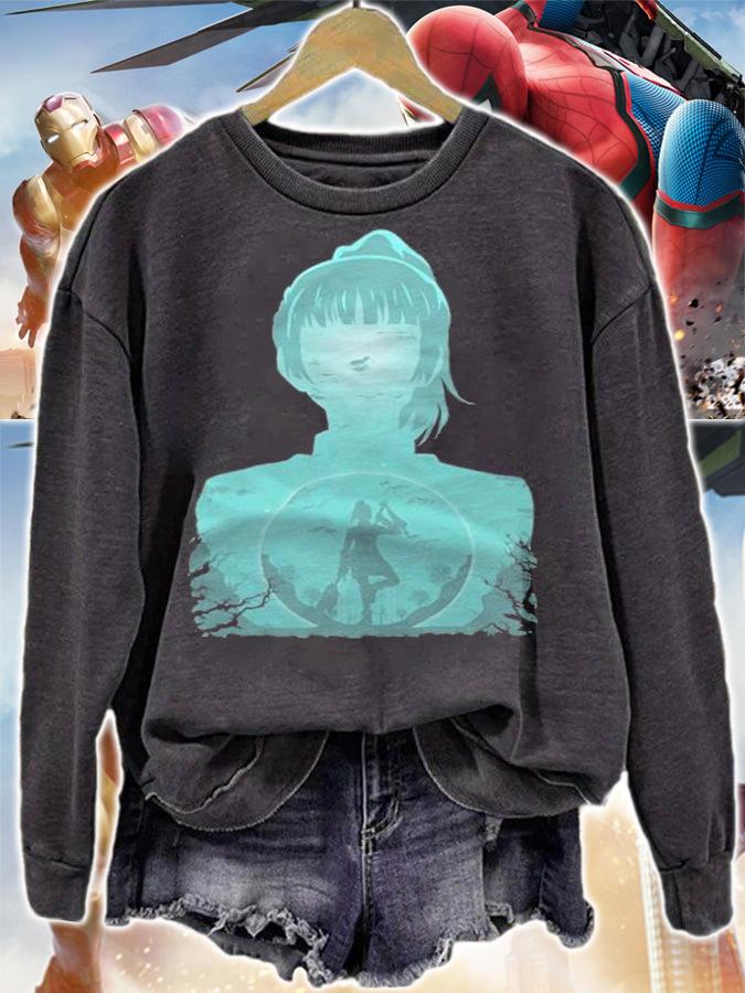 Jujutsu Maki Zenin character's shadow T-shirt t-shirt