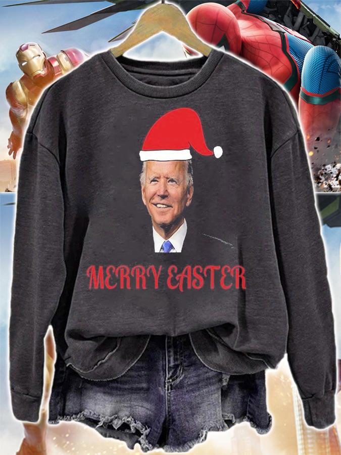 Merry Easter Funny Joe Biden Christmas Holiday T-Shirt t-shirt sweatshirt