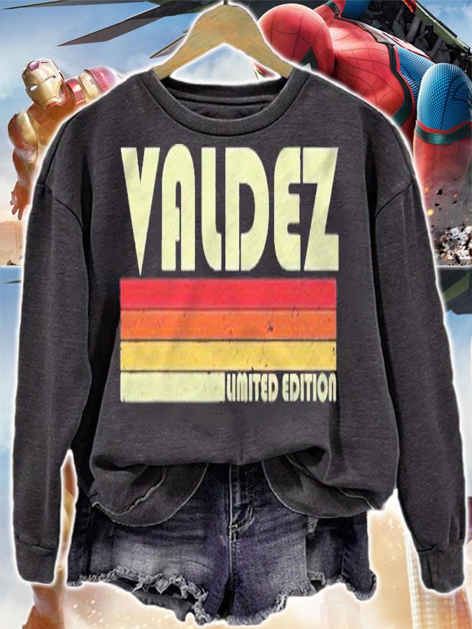 Valdez Surname Funny Retro Vintage 80S 90S Birthday Reunion Shirt t-shirt sweatshirt